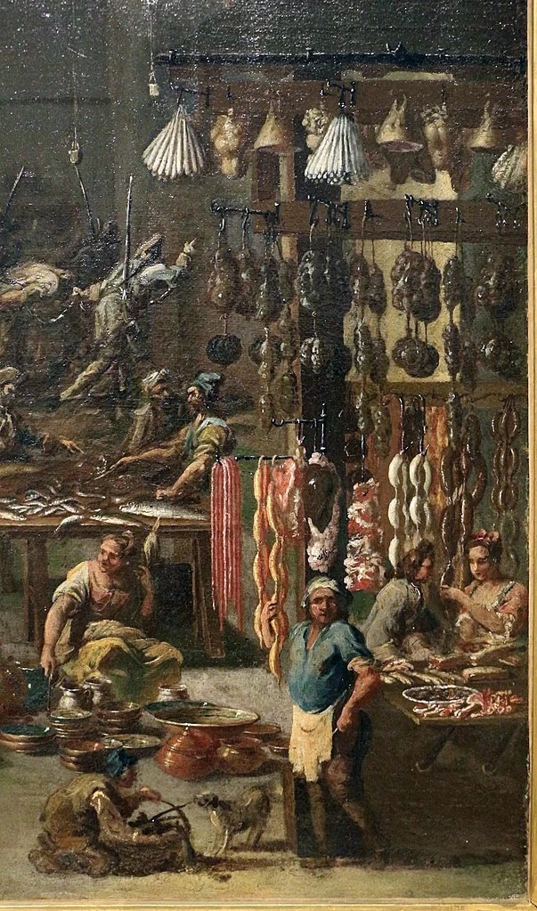 Mercato o il mercato del Verziere - Castello Sforzesco, Milano, dettaglio 5